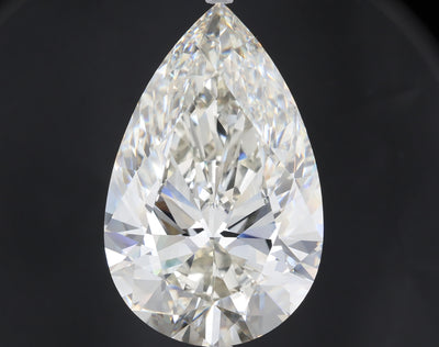 30.07 carat pear lab grown diamond H color VVS2 clarity