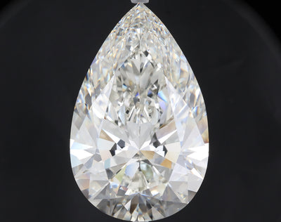 30.93 carat pear lab grown diamond G color VVS2 clarity
