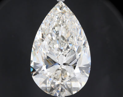 31.67 carat pear lab grown diamond G color VS1 clarity