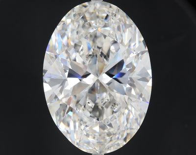 34.81 carat oval lab grown diamond G color VS2 clarity