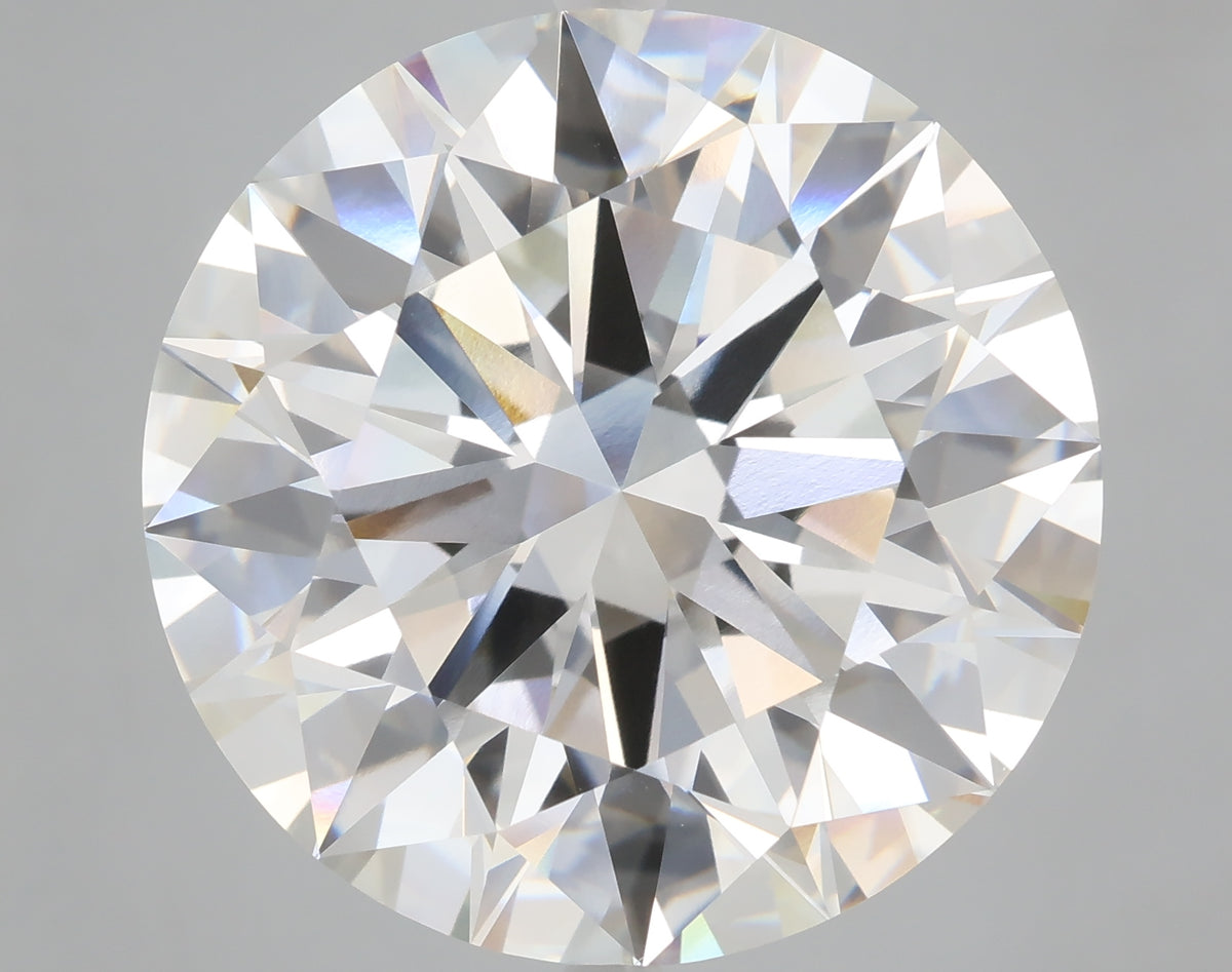 27.09 carat round lab grown diamond H color VVS2 clarity