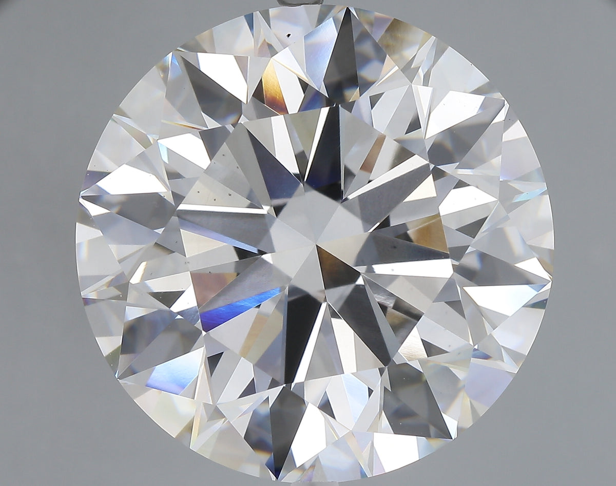 35.53 carat round lab grown diamond G color VS1 clarity