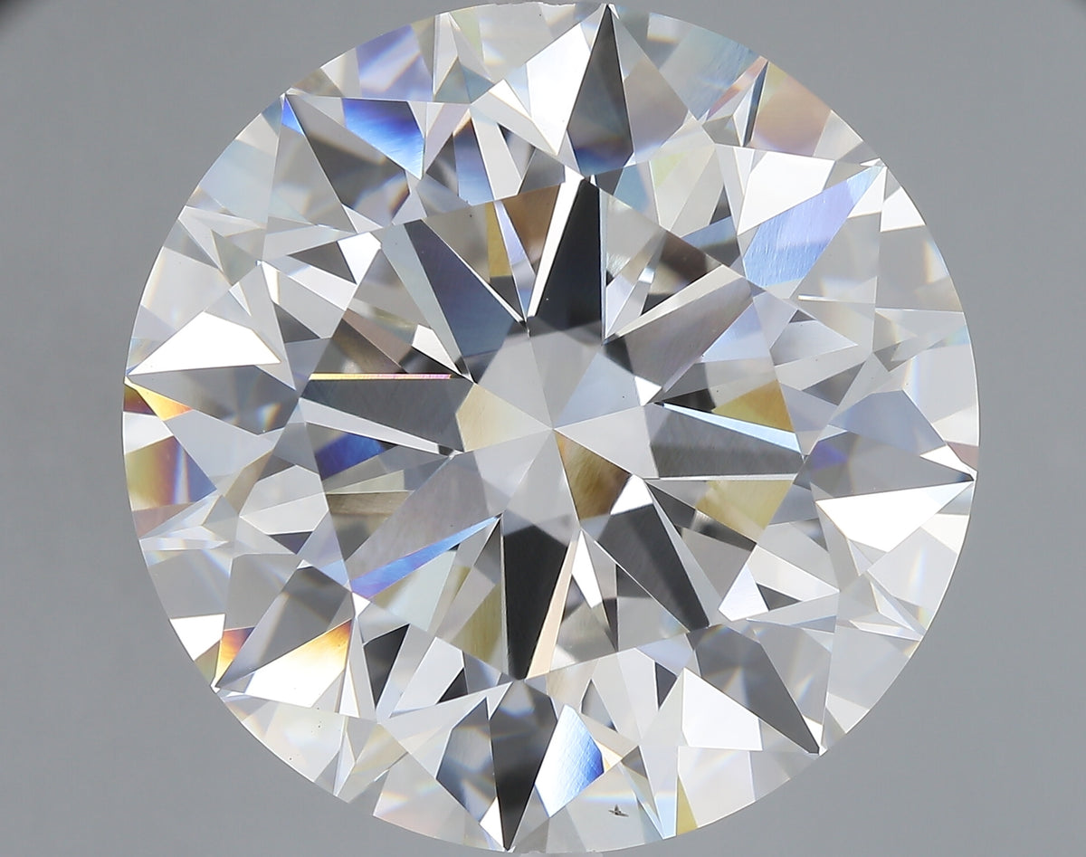 37.07 carat round lab grown diamond G color VS1 clarity