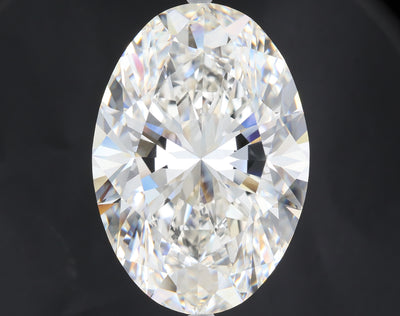 35.88 carat oval lab grown diamond G color VVS2 clarity