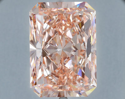 39.79 carat fancy vivid pink radiant lab grown diamond VS1 clarity