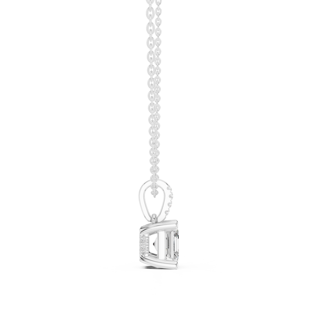 ASSCHER Cut Lab Diamond Solitaire Pendants, Personalized Pendants