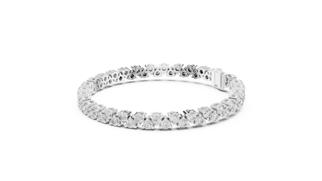 Round Cut Lab Grown Diamond Tennis Bracelet