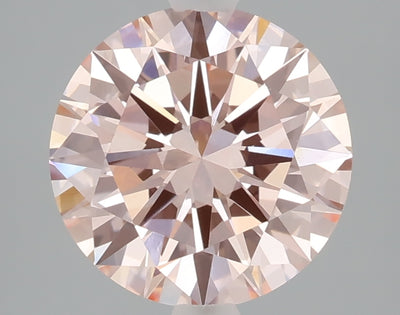 3.07 carat fancy intense pink round lab grown diamond VVS2 clarity