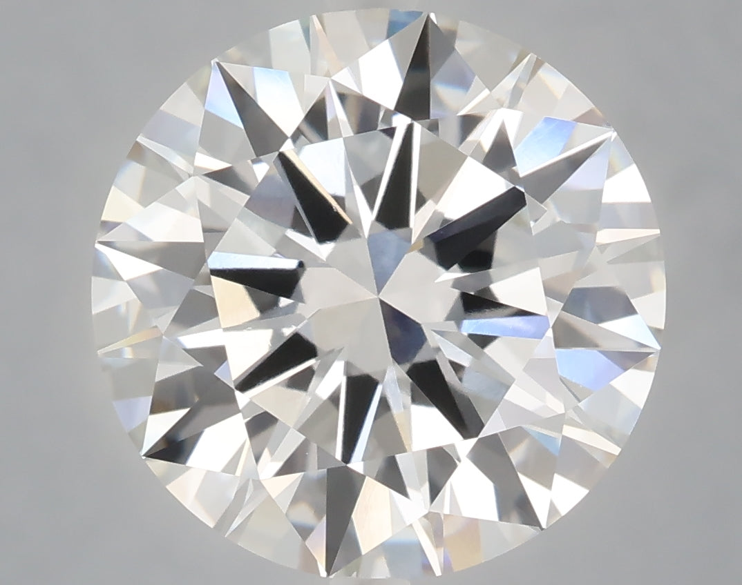 6.02 carat round lab grown diamond F color VVS2 clarity