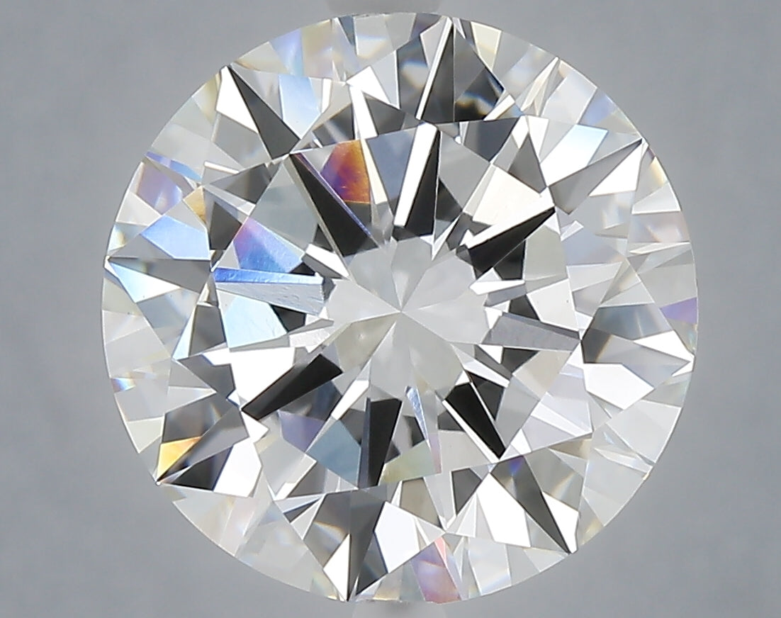 6.01 carat round lab grown diamond F color VVS2 clarity