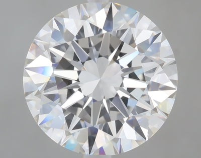 6.07 carat round lab grown diamond F color VVS2 clarity