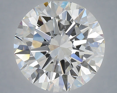 6.01 carat round lab grown diamond F color VVS2 clarity