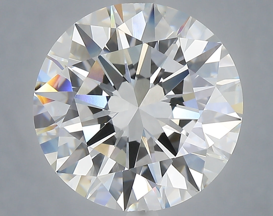 6.08 carat round lab grown diamond F color VVS2 clarity