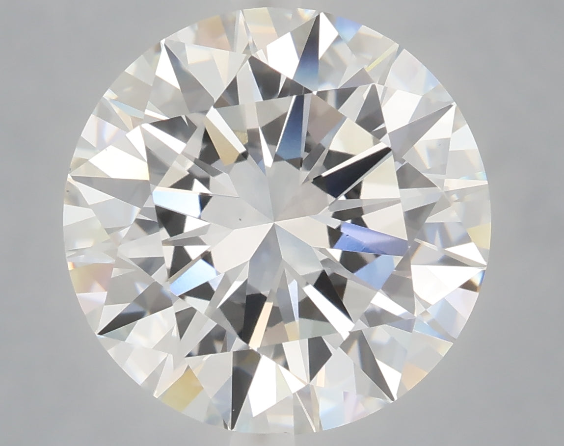 6.04 carat round lab grown diamond E color VS1 clarity