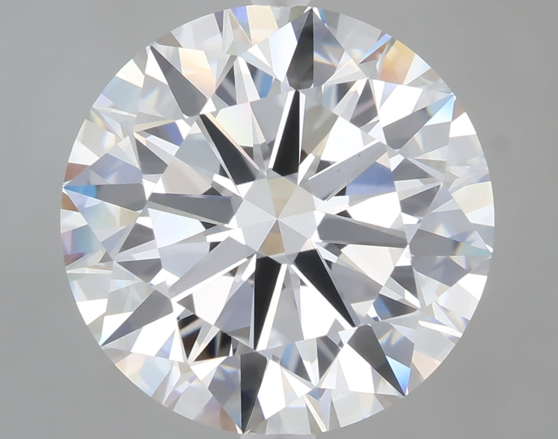 6.05 carat round lab grown diamond F color VVS2 clarity