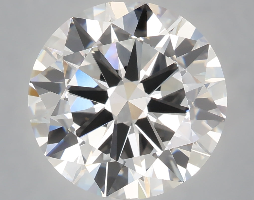 6.01 carat round lab grown diamond F color VVS2 clarity