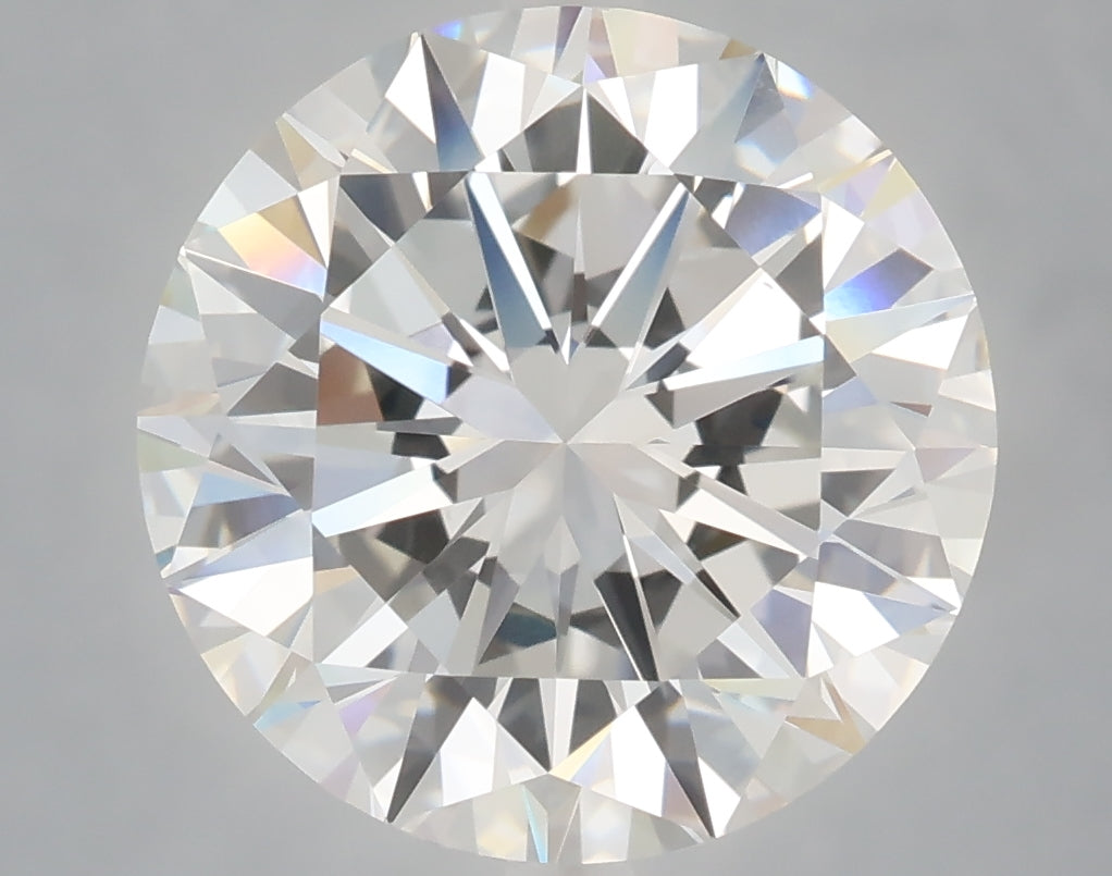 6.01 carat round lab grown diamond F color VVS2 clarity