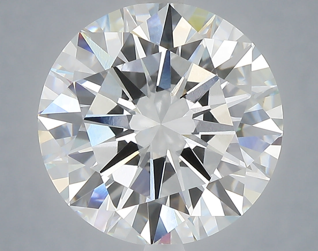 6.05 carat round lab grown diamond F color VVS2 clarity