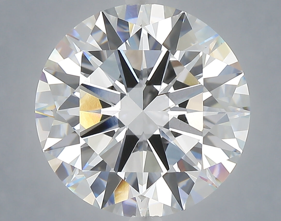6.01 carat round lab grown diamond F color VVS2 clarity
