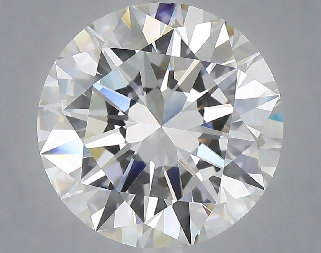 6.02 carat round lab grown diamond F color VVS2 clarity