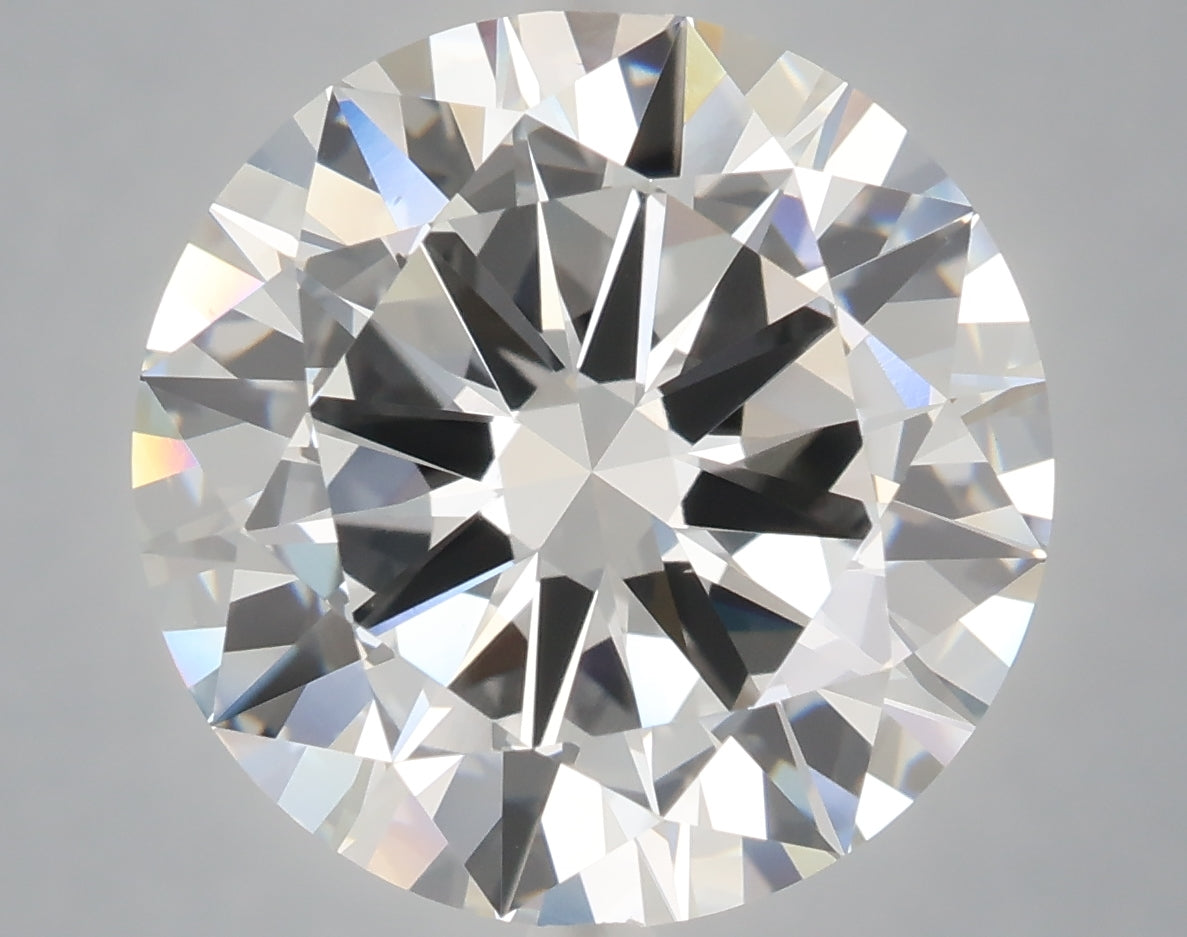 6.01 carat round lab grown diamond F color VVS2 clarity