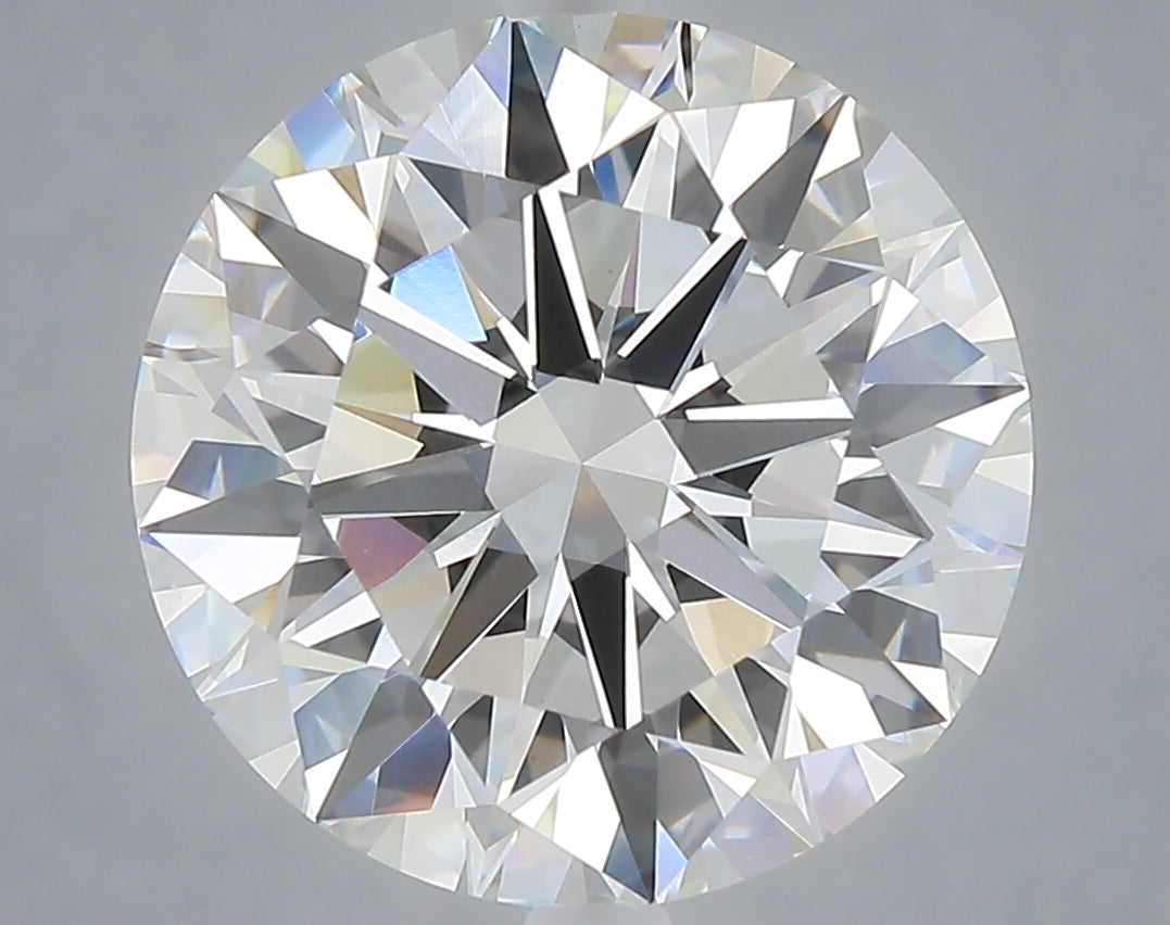6.02 carat round lab grown diamond F color VVS2 clarity