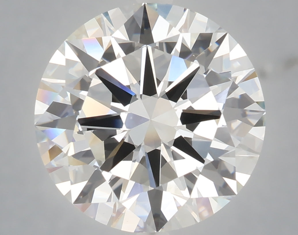 6.08 carat round lab grown diamond F color VVS2 clarity