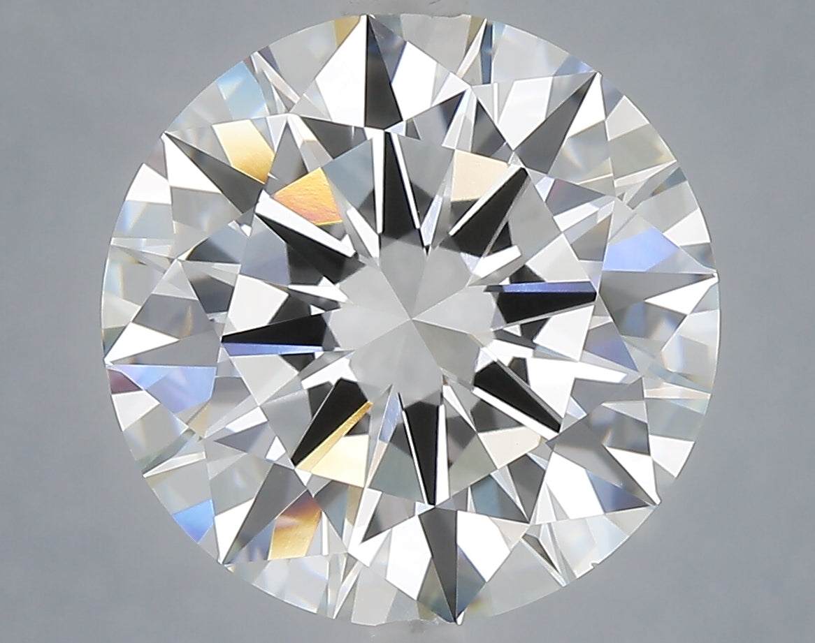 6.02 carat round lab grown diamond F color VVS2 clarity