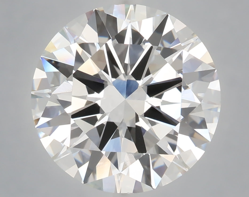 6.04 carat round lab grown diamond F color VVS2 clarity