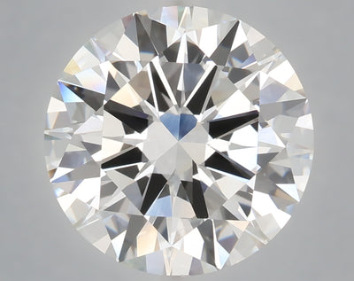 6.04 carat round lab grown diamond F color VVS2 clarity