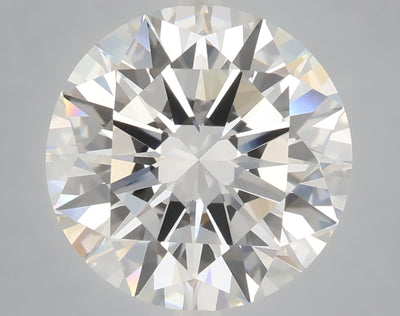 6.06 carat round lab grown diamond F color VVS2 clarity