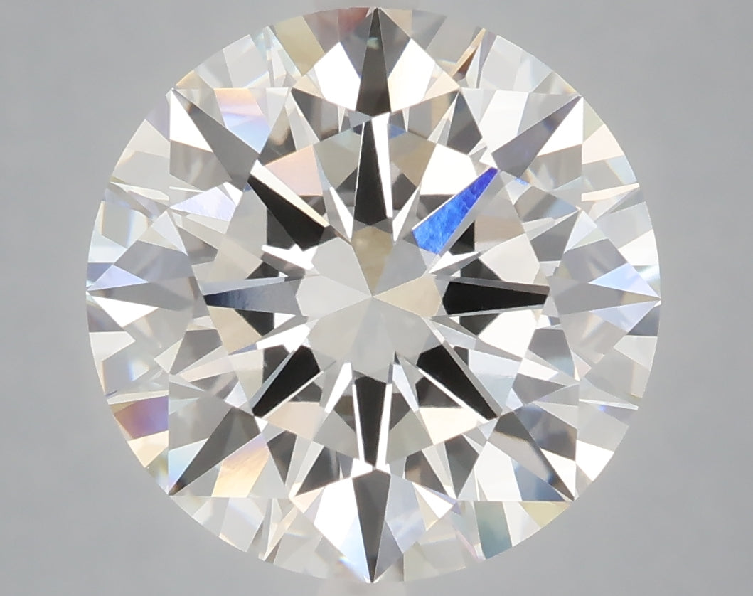 6.10 carat round lab grown diamond F color VVS2 clarity
