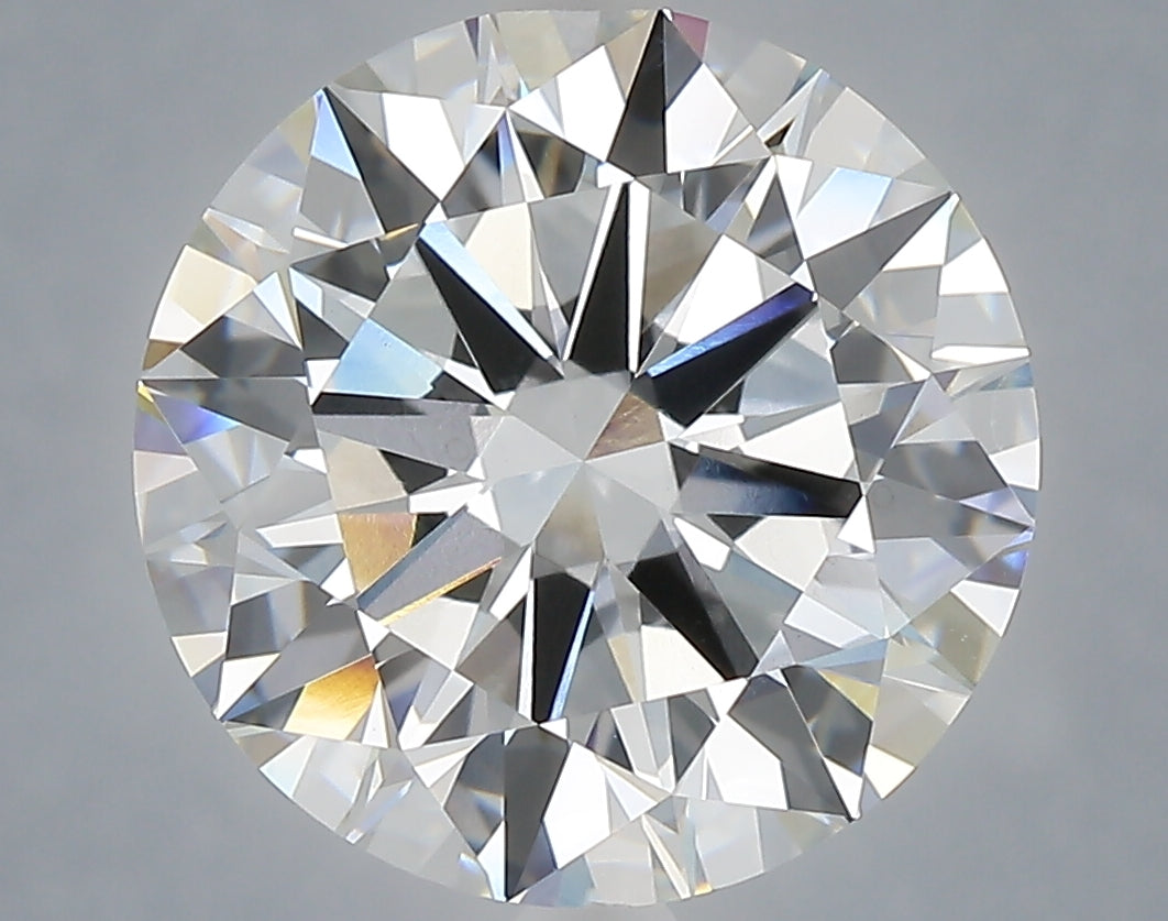 6.10 carat round lab grown diamond F color VVS2 clarity