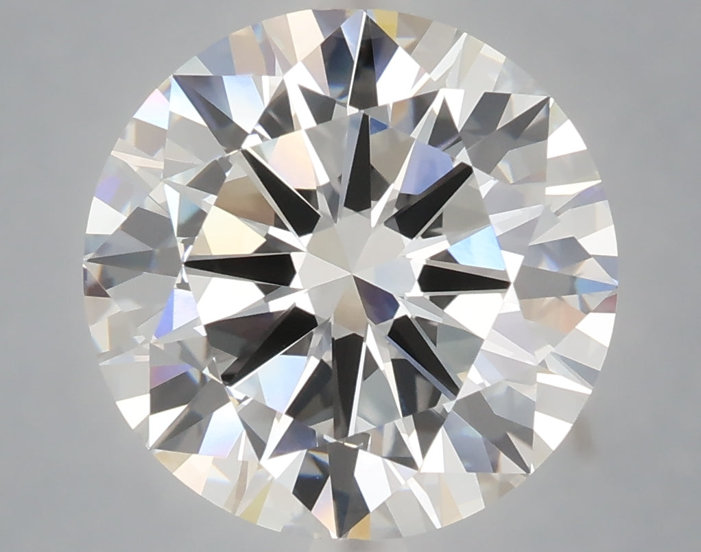 6.02 carat round lab grown diamond F color VVS2 clarity