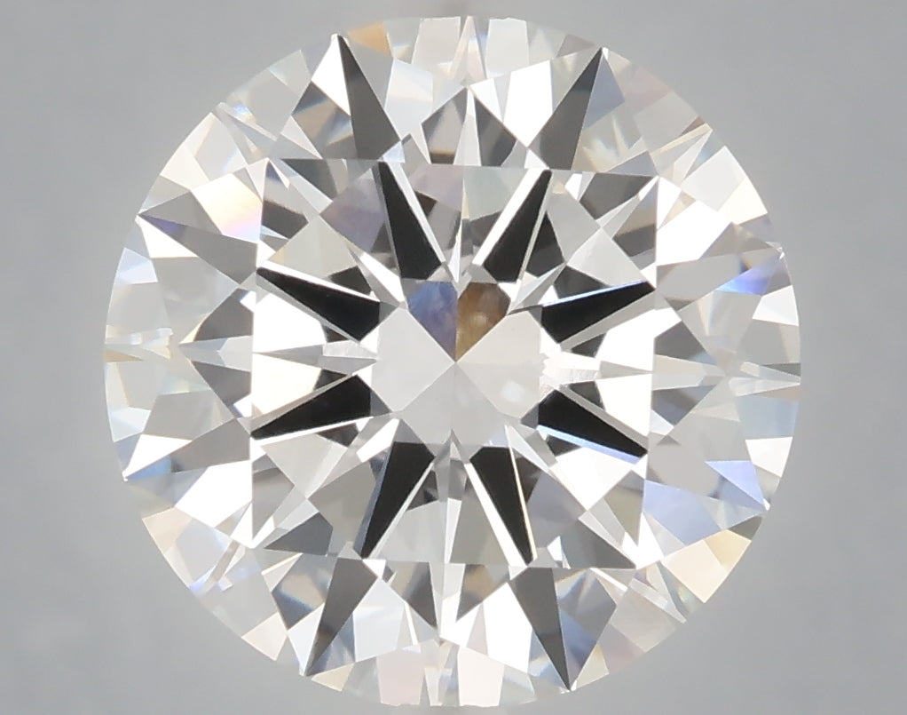 6.04 carat round lab grown diamond E color VVS2 clarity