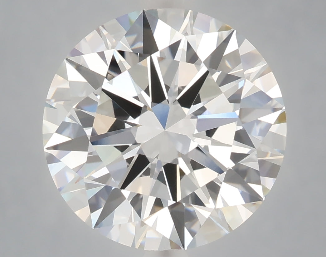 6.02 carat round lab grown diamond F color VVS2 clarity