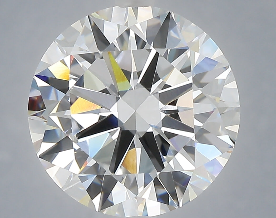 6.01 carat round lab grown diamond F color VVS2 clarity