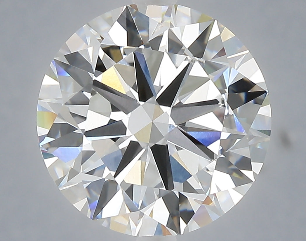 6.01 carat round lab grown diamond F color VVS2 clarity
