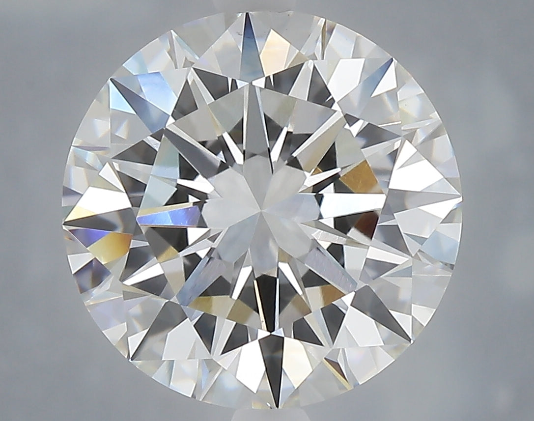 6.01 carat round lab grown diamond F color VVS2 clarity