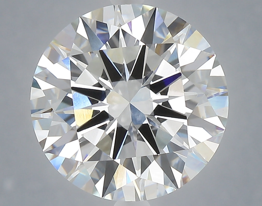 6.04 carat round lab grown diamond F color VVS2 clarity