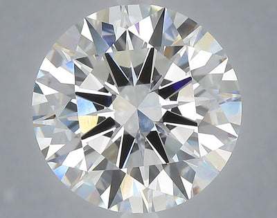 6.04 carat round lab grown diamond F color VVS2 clarity