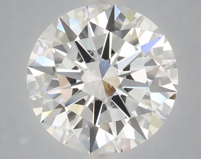 6.01 carat round lab grown diamond F color VVS2 clarity