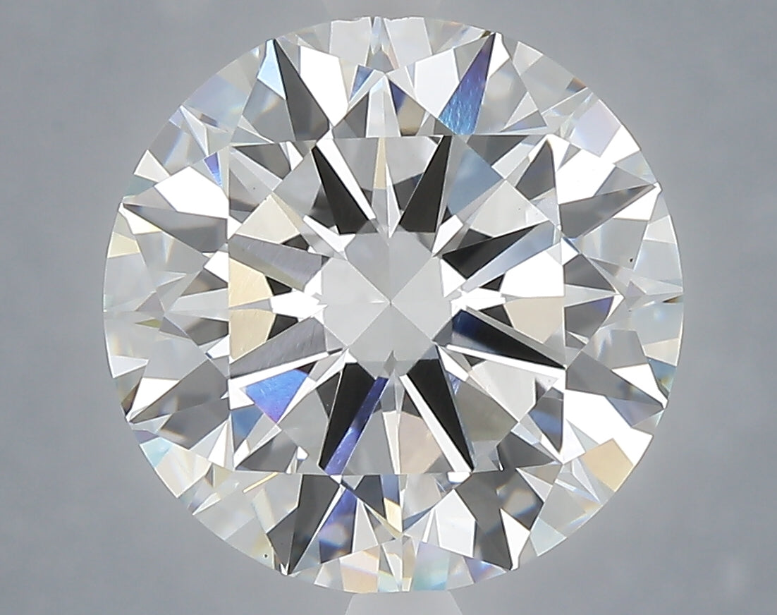 6.09 carat round lab grown diamond E color VS1 clarity