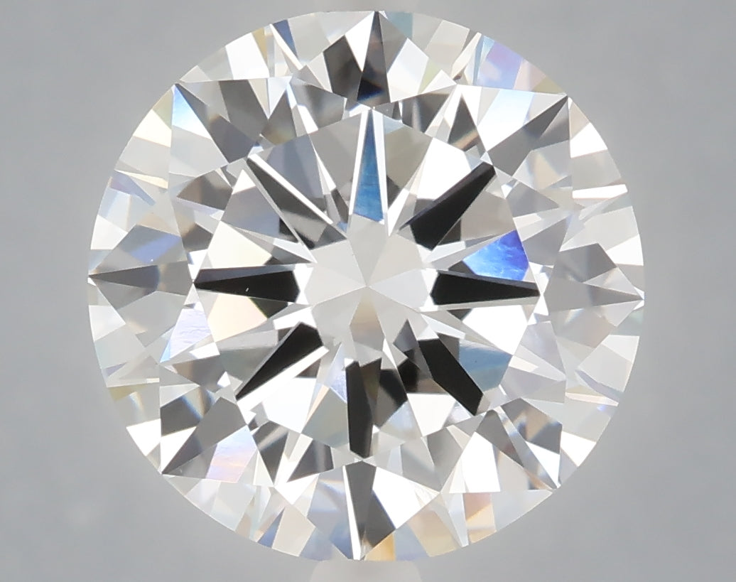 6.01 carat round lab grown diamond F color VVS2 clarity