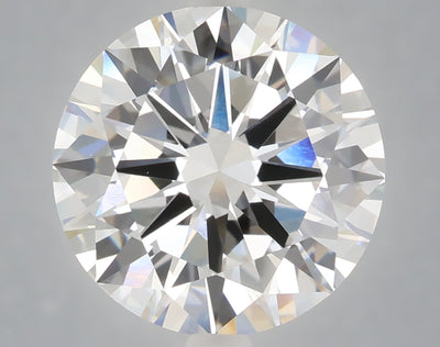 6.01 carat round lab grown diamond F color VVS2 clarity