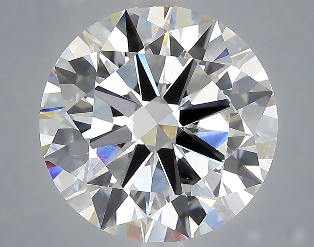 6.03 carat round lab grown diamond E color VVS2 clarity