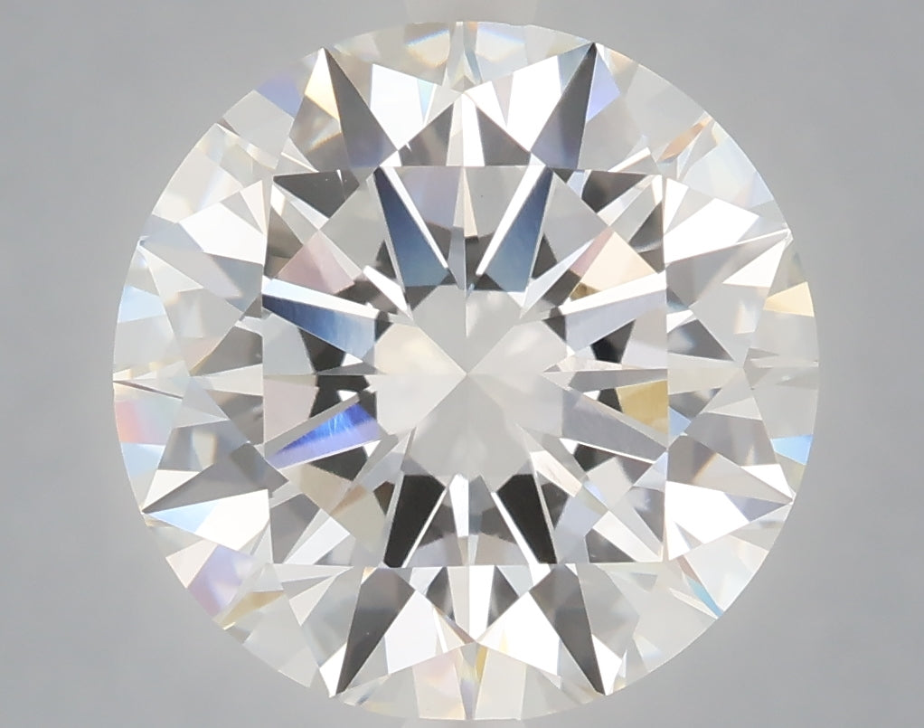 6.02 carat round lab grown diamond F color VVS2 clarity