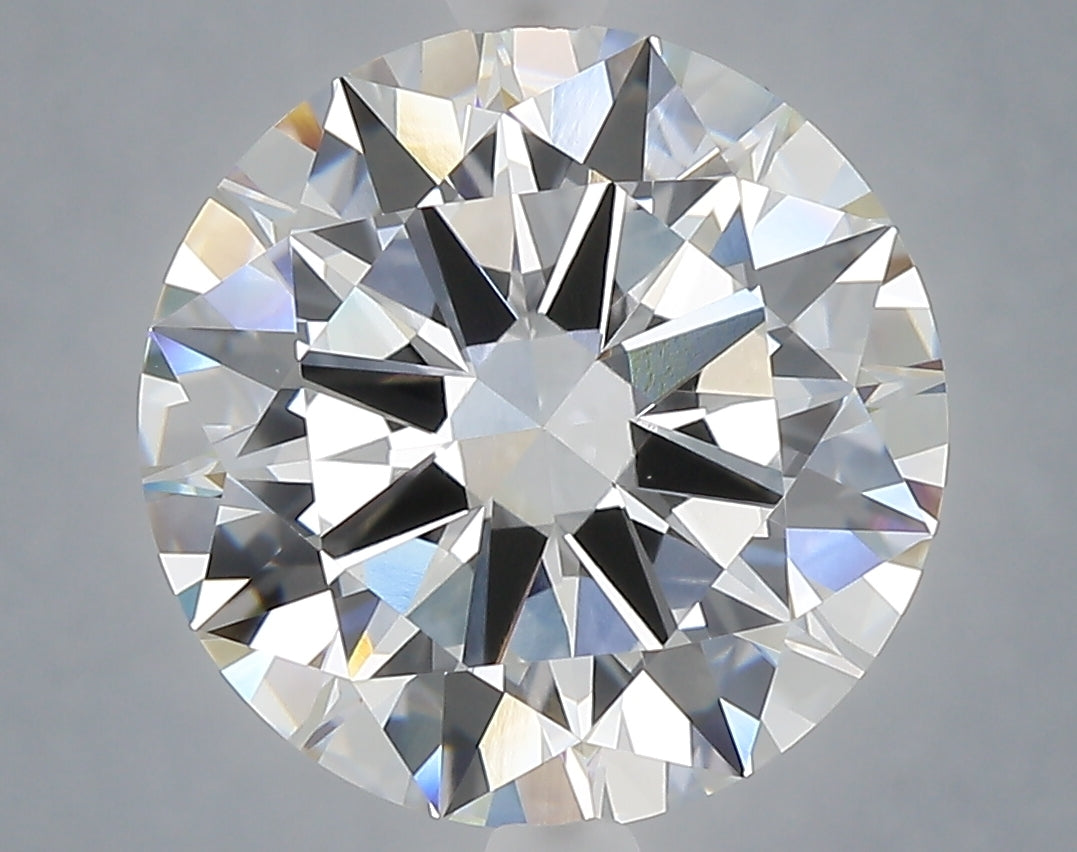 6.03 carat round lab grown diamond F color VVS2 clarity