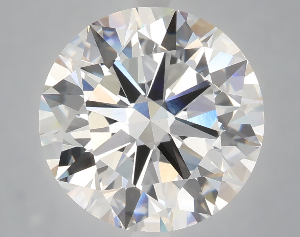 6.01 carat round lab grown diamond F color VVS2 clarity