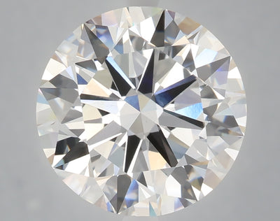 6.01 carat round lab grown diamond F color VVS2 clarity